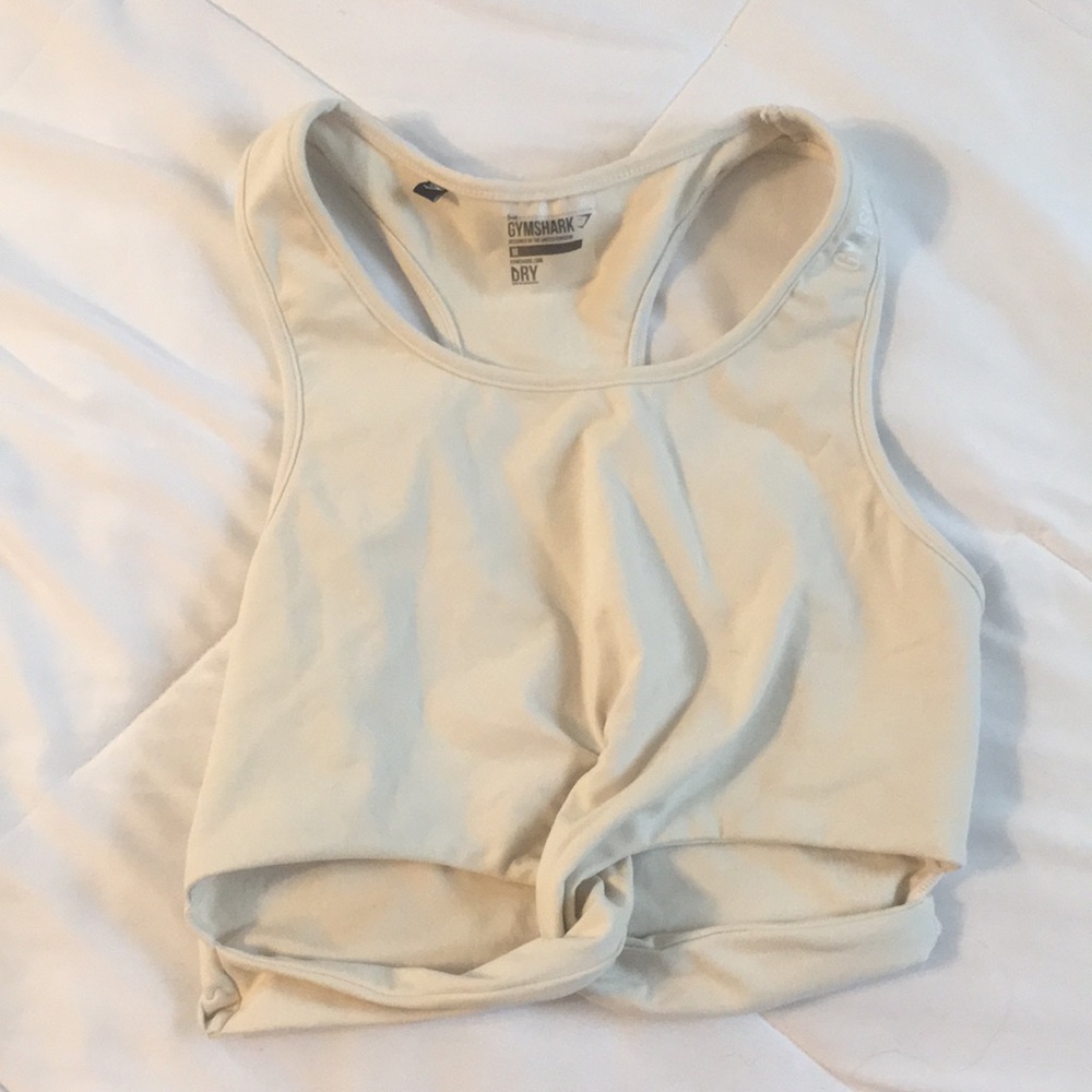 Medium GymShark Pastel Crop Top - Sand